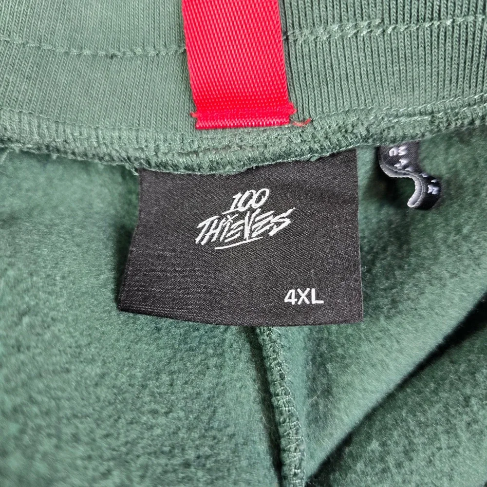 100 Thieves Sweat Shorts Lot of 2 Men 4XL Green Fleece Streetwear Gaming Pockets